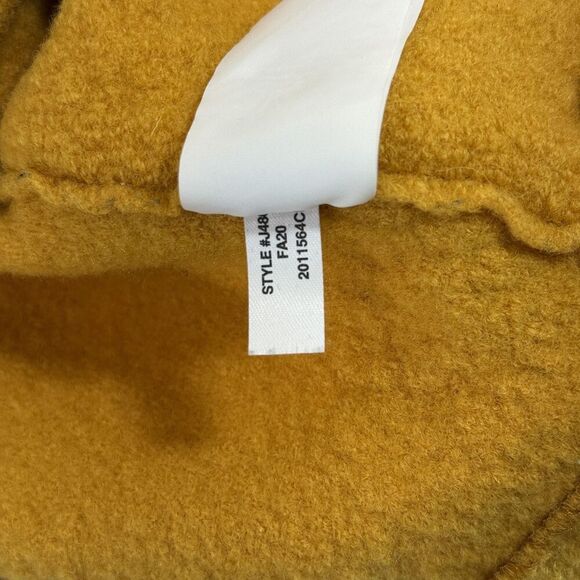 J.Crew Coat Women 6P Mustard Yellow Topcoat Daphne Petite Italian Boiled Wool - Picture 9 of 14